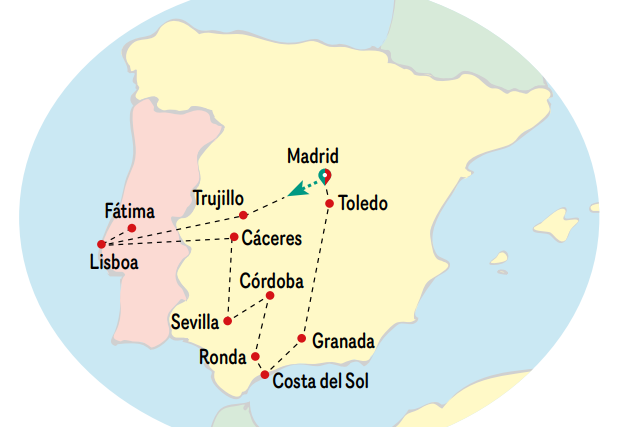 Mapa del viaje